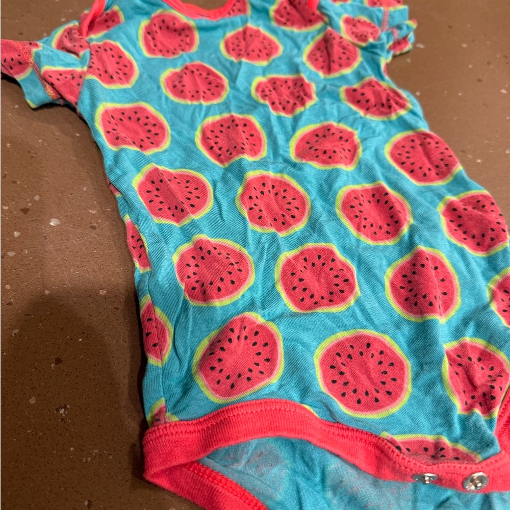 Kickee Pants Red and Blue Baby Onesie